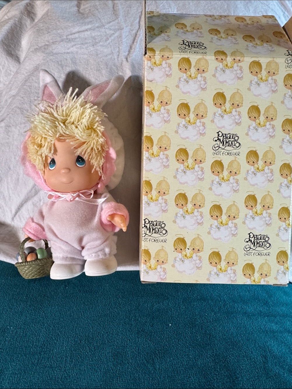 Enesco Precious Moments "Hi Babies" Easter Bunny Doll, with original box - Picture 1 of 7
